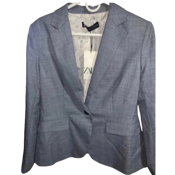 NWT ZARA Heathered Tailored Jacket - Picture 6 of 10